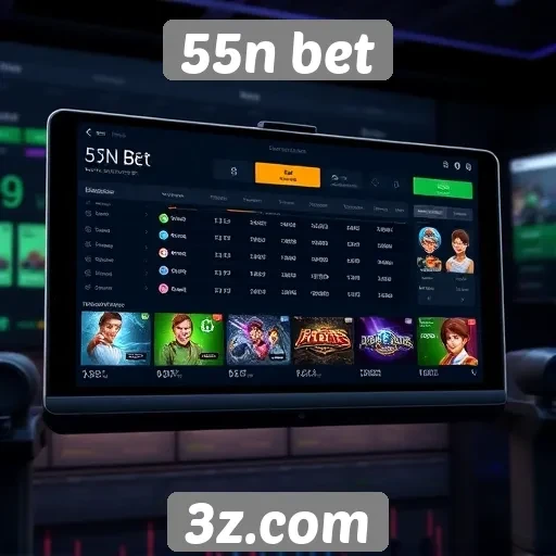 Avaliação da interface de usuário do 55n bet